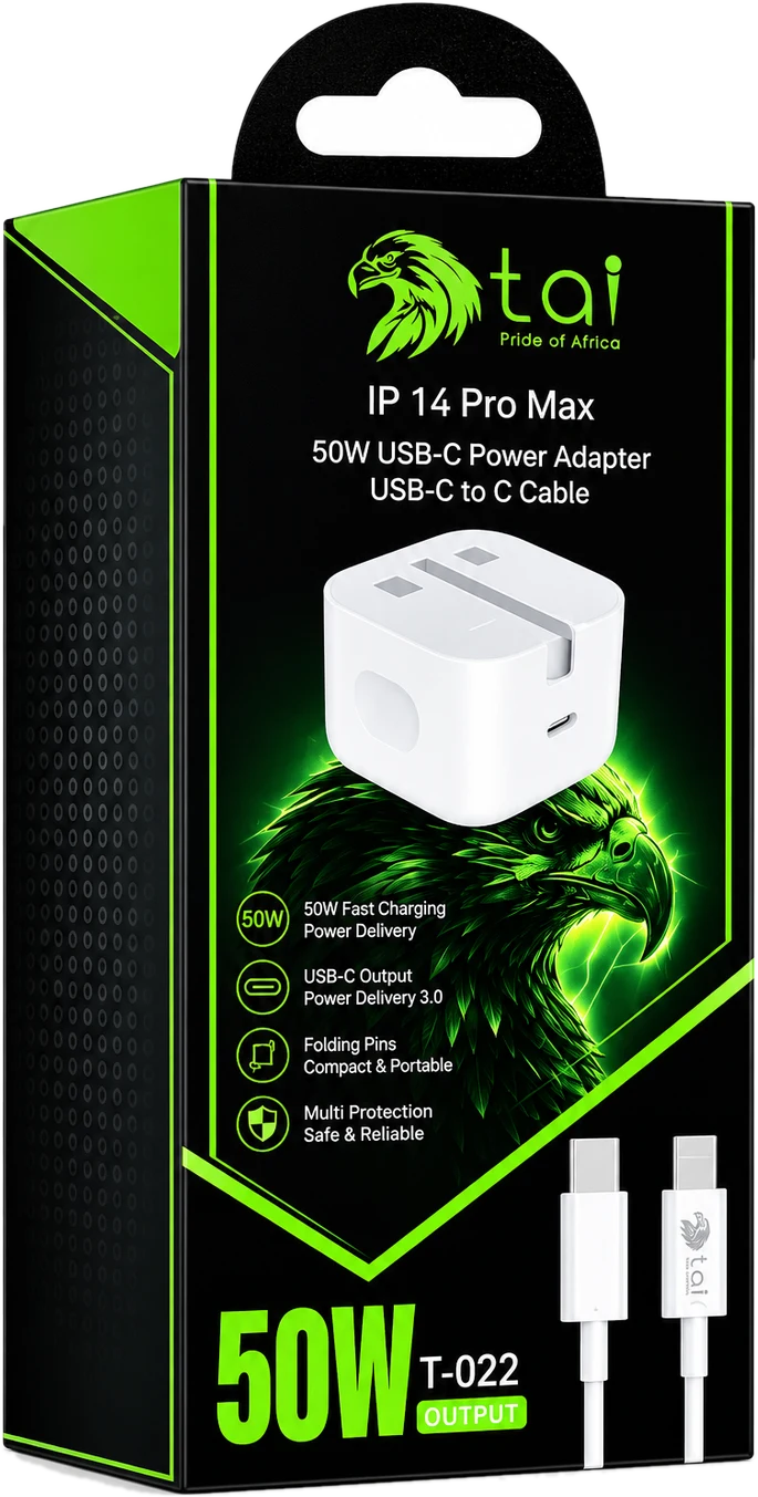 50W USB-C Adapter with Folding Pins